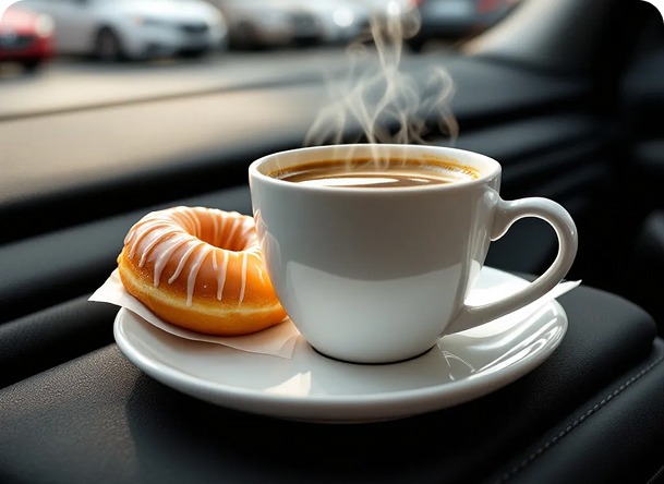 ¿SE TE ANTOJA UN CAFÉ Y DONA?